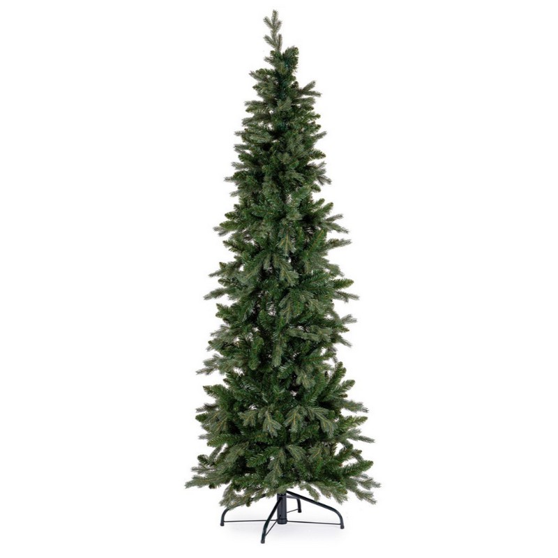 Albero di Natale slim alto 210 x 88 cm con 1239 rami